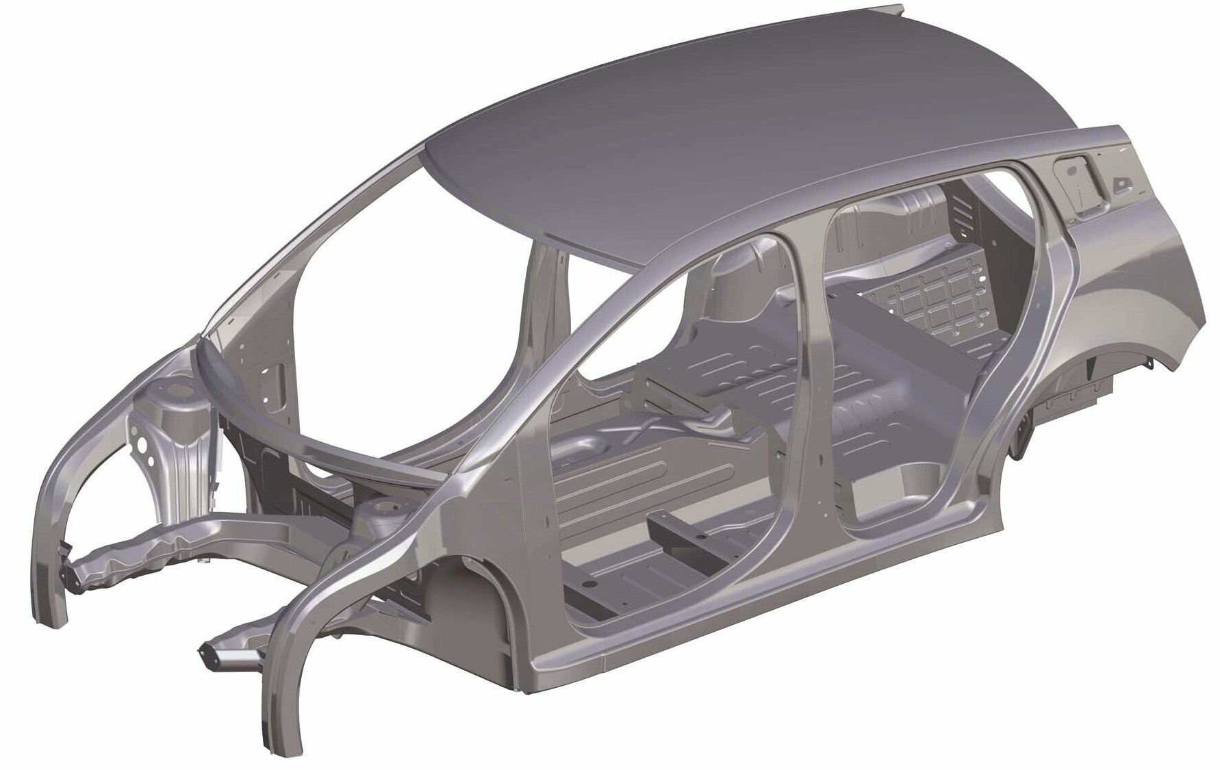 Vehicle structure requiring welding and checking fixtures