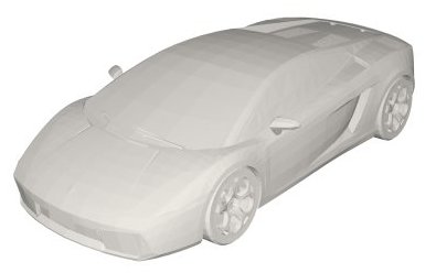 Three-dimensional surface model of a vehicle body under engineering review