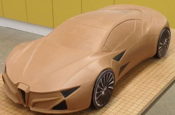 Clay model used in the mould development process